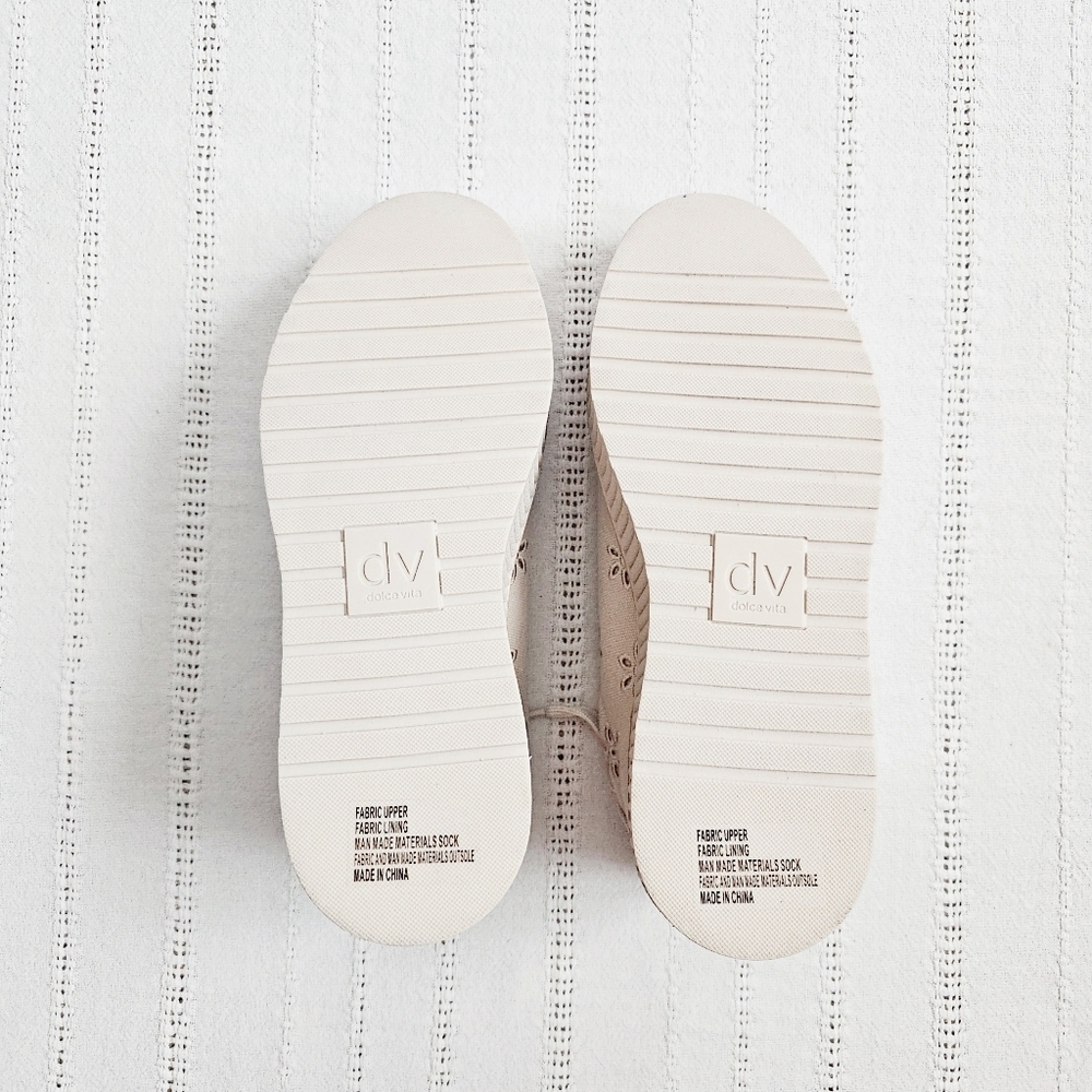 DV By Dolce Vita Canvas Eyelet Chunky Platform Lace Up Sneakers Shoes 8 Brin NEW - Picture 9 of 14